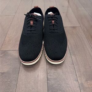 Men's Black Knit Oxford Shoes
